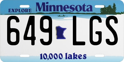MN license plate 649LGS