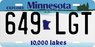 MN license plate 649LGT