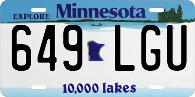 MN license plate 649LGU