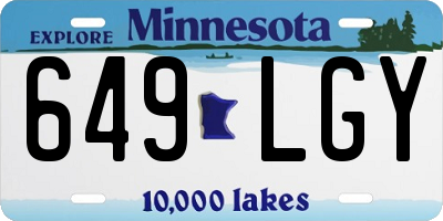 MN license plate 649LGY