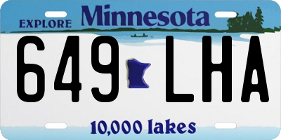MN license plate 649LHA