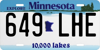 MN license plate 649LHE