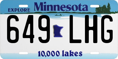 MN license plate 649LHG