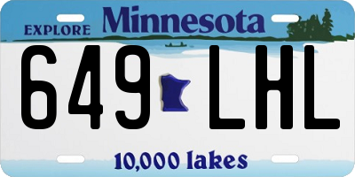 MN license plate 649LHL