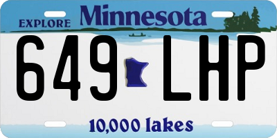 MN license plate 649LHP
