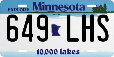 MN license plate 649LHS