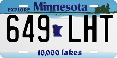 MN license plate 649LHT