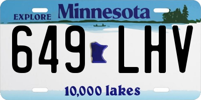 MN license plate 649LHV