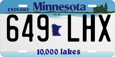 MN license plate 649LHX