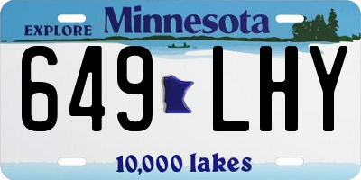 MN license plate 649LHY