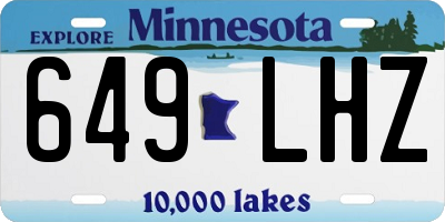 MN license plate 649LHZ
