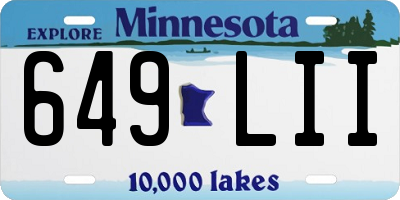 MN license plate 649LII