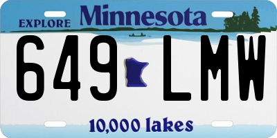 MN license plate 649LMW