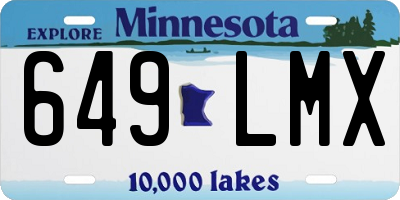 MN license plate 649LMX