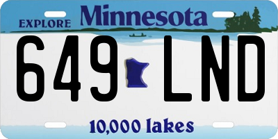 MN license plate 649LND