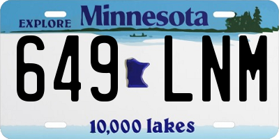MN license plate 649LNM