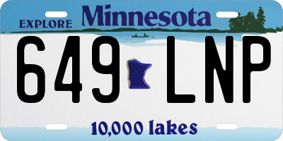 MN license plate 649LNP