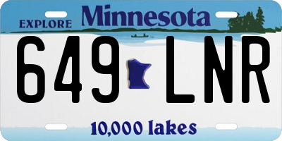 MN license plate 649LNR