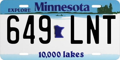 MN license plate 649LNT