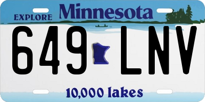 MN license plate 649LNV