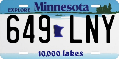 MN license plate 649LNY