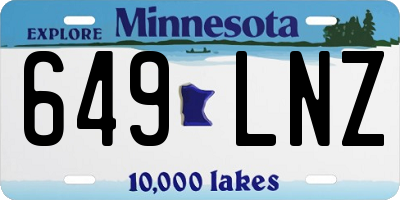 MN license plate 649LNZ