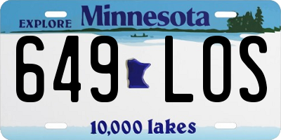MN license plate 649LOS