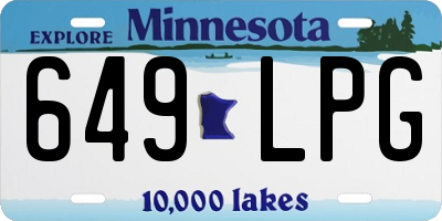 MN license plate 649LPG