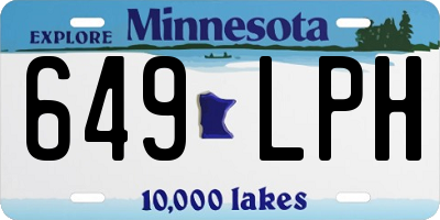 MN license plate 649LPH