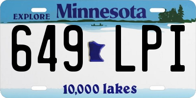 MN license plate 649LPI