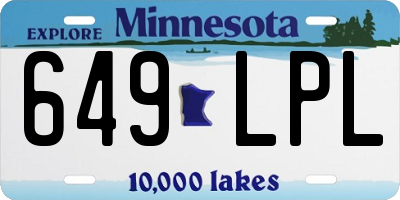 MN license plate 649LPL