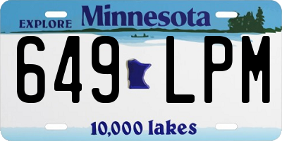 MN license plate 649LPM