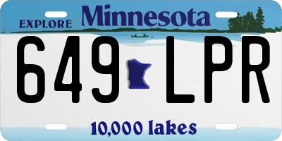 MN license plate 649LPR
