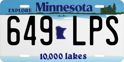 MN license plate 649LPS