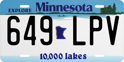 MN license plate 649LPV