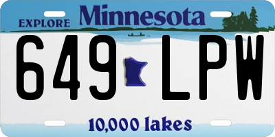MN license plate 649LPW