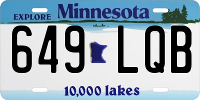 MN license plate 649LQB