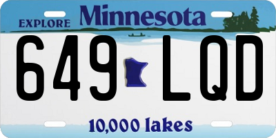 MN license plate 649LQD