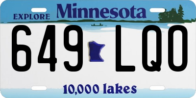 MN license plate 649LQO