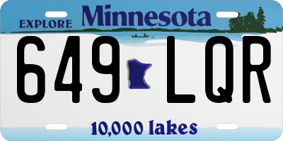MN license plate 649LQR