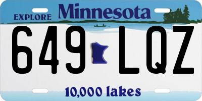 MN license plate 649LQZ