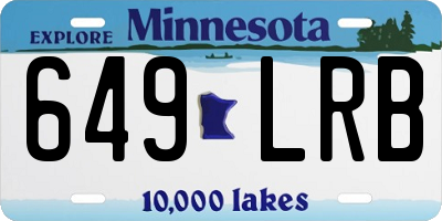 MN license plate 649LRB