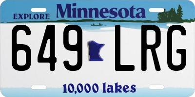 MN license plate 649LRG