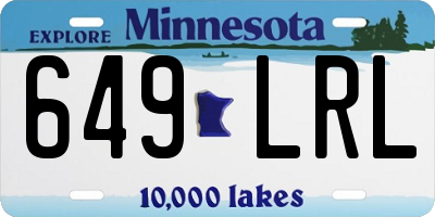 MN license plate 649LRL