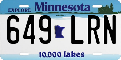 MN license plate 649LRN