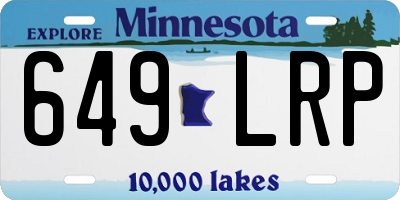 MN license plate 649LRP