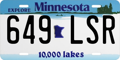 MN license plate 649LSR