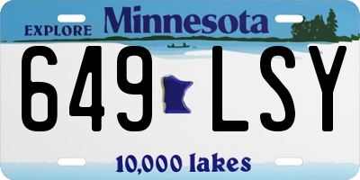 MN license plate 649LSY