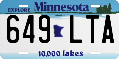 MN license plate 649LTA