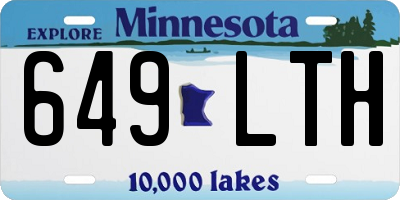 MN license plate 649LTH